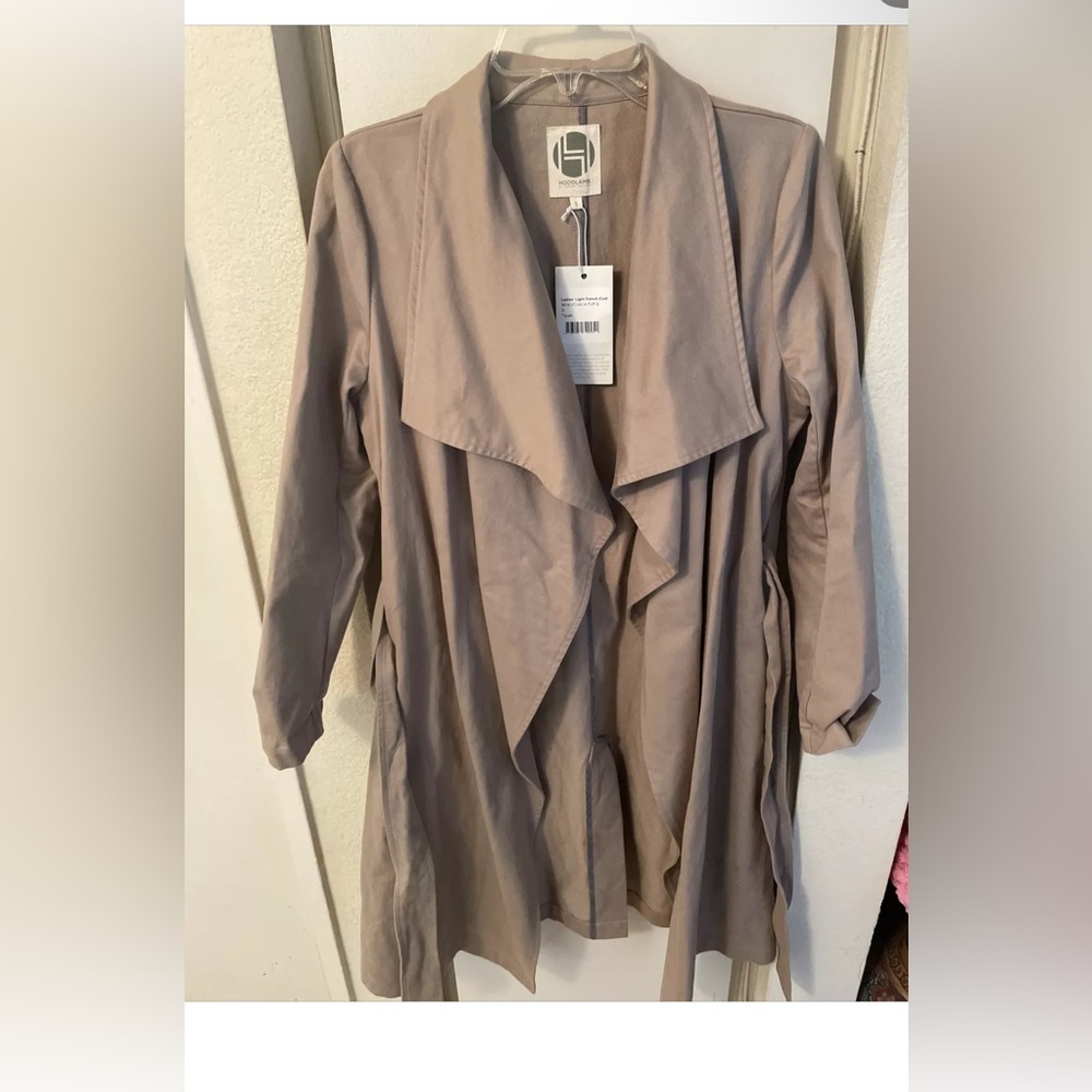 hoodlamb by hemp tailor-light trench cost sz s new
